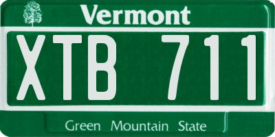 VT license plate XTB711