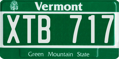 VT license plate XTB717