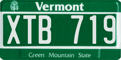 VT license plate XTB719