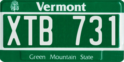 VT license plate XTB731