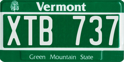 VT license plate XTB737