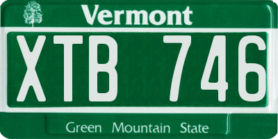 VT license plate XTB746