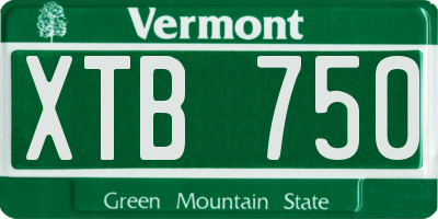 VT license plate XTB750