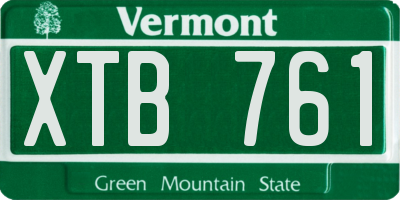 VT license plate XTB761