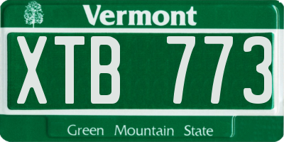 VT license plate XTB773