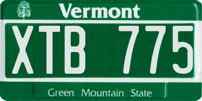 VT license plate XTB775