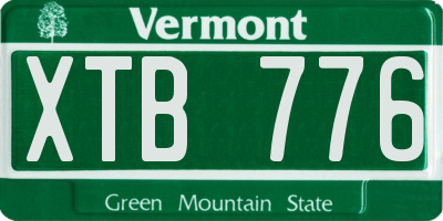 VT license plate XTB776