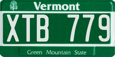 VT license plate XTB779