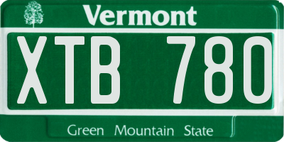 VT license plate XTB780