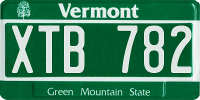 VT license plate XTB782