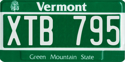 VT license plate XTB795