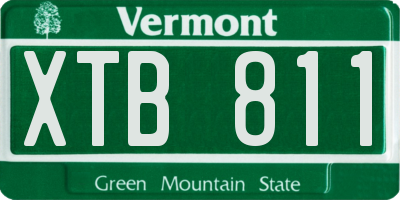 VT license plate XTB811