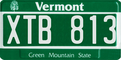 VT license plate XTB813