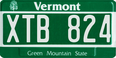 VT license plate XTB824