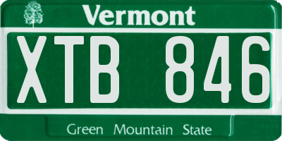 VT license plate XTB846