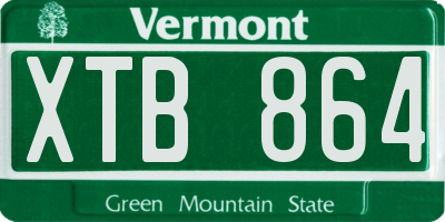 VT license plate XTB864