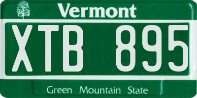 VT license plate XTB895