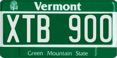 VT license plate XTB900