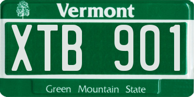 VT license plate XTB901