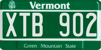 VT license plate XTB902