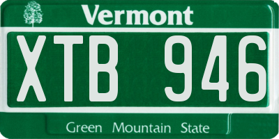 VT license plate XTB946