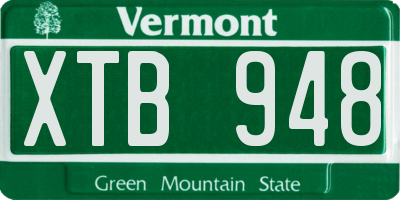 VT license plate XTB948