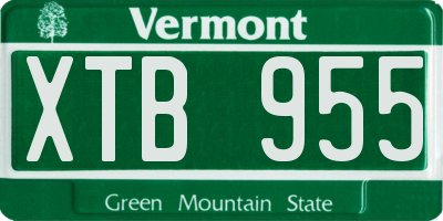 VT license plate XTB955