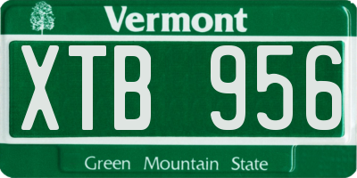 VT license plate XTB956