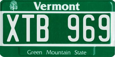 VT license plate XTB969