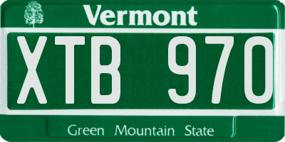 VT license plate XTB970