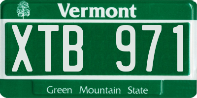 VT license plate XTB971