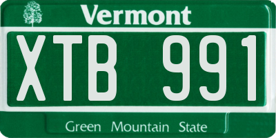 VT license plate XTB991