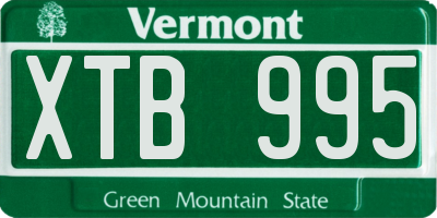 VT license plate XTB995