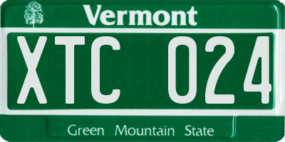 VT license plate XTC024