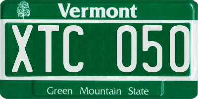 VT license plate XTC050