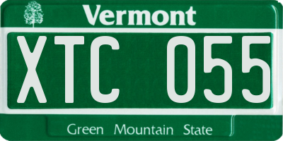 VT license plate XTC055