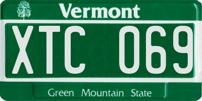VT license plate XTC069