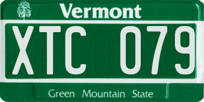 VT license plate XTC079