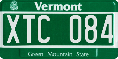 VT license plate XTC084