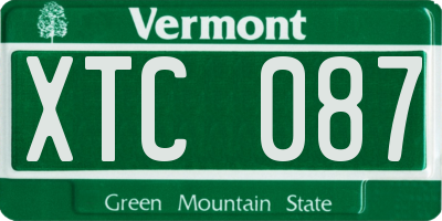 VT license plate XTC087