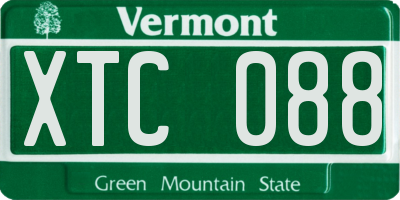 VT license plate XTC088
