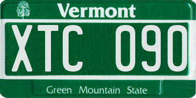 VT license plate XTC090