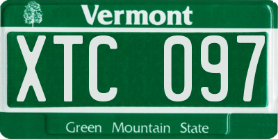 VT license plate XTC097