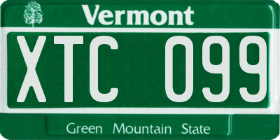 VT license plate XTC099