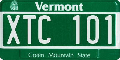 VT license plate XTC101