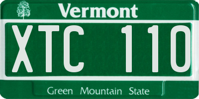 VT license plate XTC110