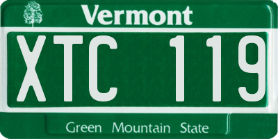 VT license plate XTC119