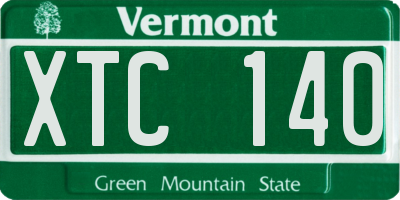 VT license plate XTC140