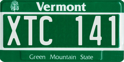 VT license plate XTC141