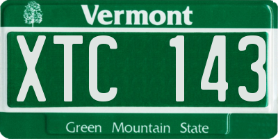 VT license plate XTC143